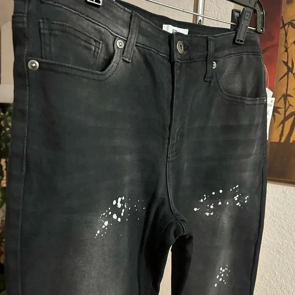 BP black paint splatter design jeans size 31/30 - Picture 3 of 10
